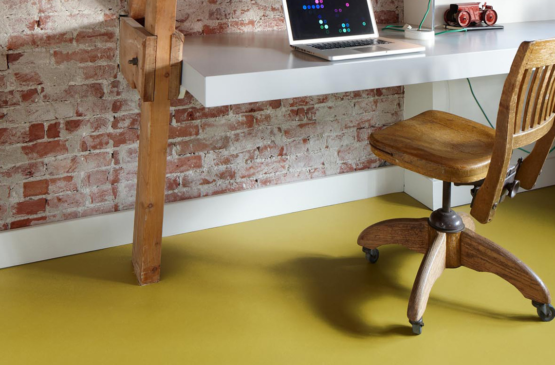 Forbo Marmoleum at Home 2013 office green